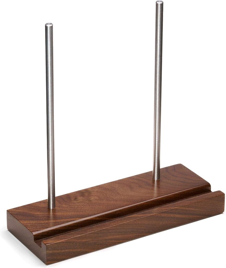 Optage Audio Tabletop Record Holder, Solid Wood Now Playing Vinyl Record Stand Display, Vinyl Holder, Vinyl Stand for Albums, cd, Ipad, Record Props Vinyl Record Display (Walnut)